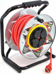 Fotoja e Kabllo elektrike AWTools Metal Drum, 50 m, 3x1.5 mm, e kuqe