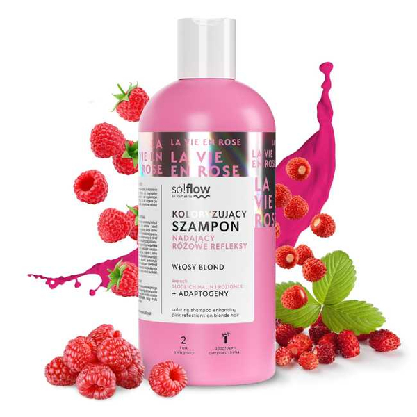 Fotoja e Shampo me ngjyrë So!Flow, rozë, 300ml