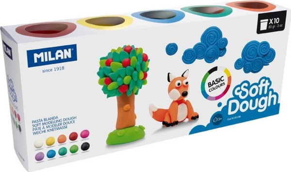 Fotoja e Plastelinë Milan Basic Play-Doh, 85g, 10 ngjyra
