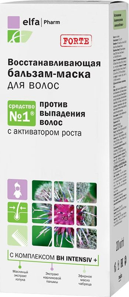 Fotoja e Maskë kundër rënies së flokëve Elfa Farm, 200ml