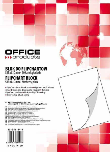 Fotoja e Bllok Flipchar Office Products, 58.5x81cm, 50 fletë
