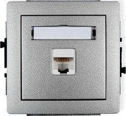 Fotoja e Prizë Karlik DECO, 1xRJ45, CAT5e, e argjend