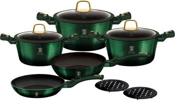 Fotoja e Set tenxhere Berlinger Haus, 20 - 28 cm, 5 copë, të gjelbra