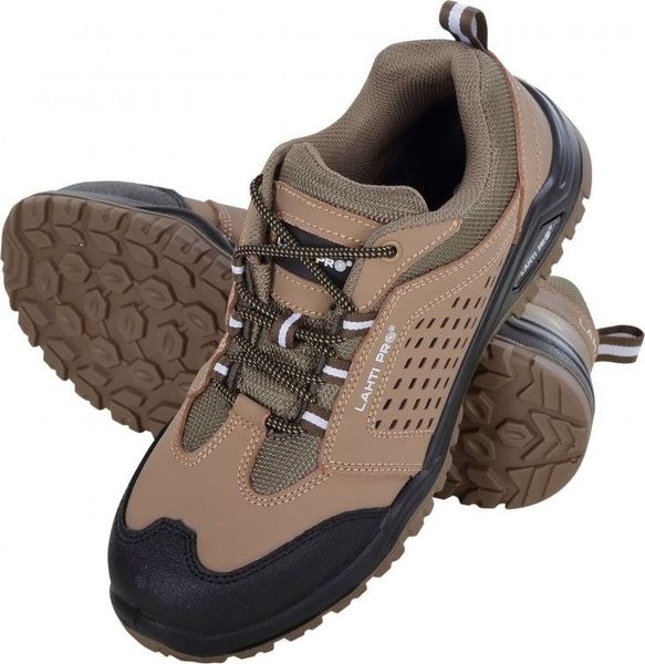 Fotoja e Këpucë për meshkuj Lahti Pro NUBUCK, nr.43, bezhë / të zeza