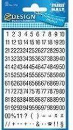Fotoja e Set letra ngjitëse me numra Avery Zweckform
