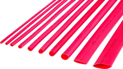 Fotoja e Tub për tkurrje termike Cabletech(LEC-NAR0255.1), 10 copë, 3mm x 1m,	i kuq