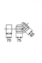 Fotoja e Tub koncentrik Vaillant DN80/125 45°, 2 copë