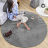 Fotoja e Tepih Strado Round Rug Rabbit, 140x140, i hirtë, Picture 1