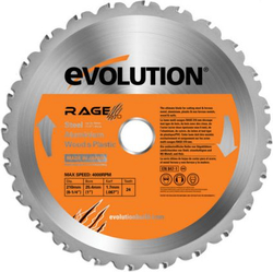 Fotoja e Disk prerës Evolution TCT multi-purpose RAGE 210mm 24t