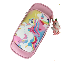 Fotoja e Çantë lapsash Promax Unicorn, 20x6x9cm, rozë