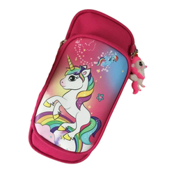 Fotoja e Çantë lapsash Promax Unicorn, 20x6x9cm, rozë