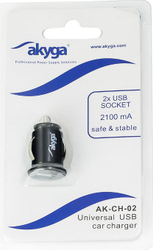 Fotoja e Karikues Akyga AK-CH-02, 2x USB-A 2.1A
