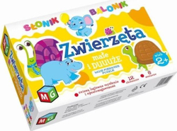 Fotoja e Puzzle Multigame: Animals Big and Small - Elephant Balloon, 12 elemente
