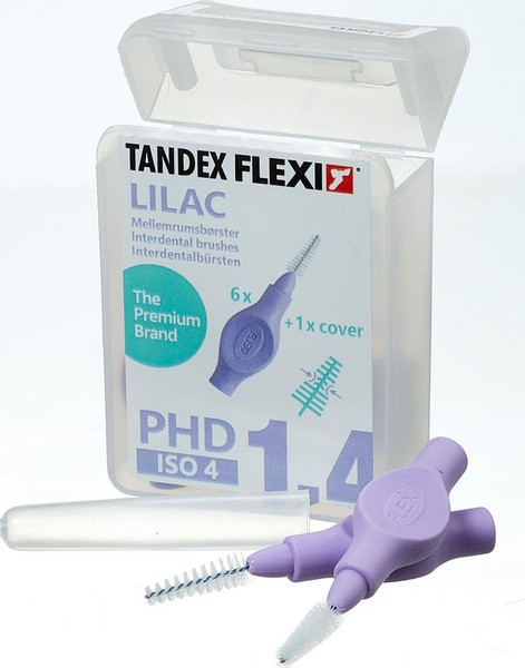 Fotoja e Furçë interdentale për dhëmbë Tandex Flexi X, vjollcë, 6 copë