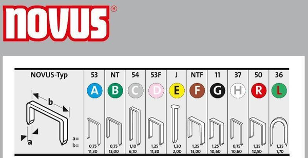 Fotoja e Kapëse për letra Novus type H 37/6 NOVUS super hard