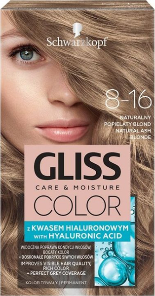 Fotoja e Ngjyrë për flokë Schwarzkopf Gliss Color 8-16, bjonde natyrale