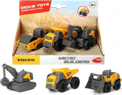Fotoja e Set automjetesh ndërtimi Dickie Volvo, 3 copë, të verdhë / të hirtë
