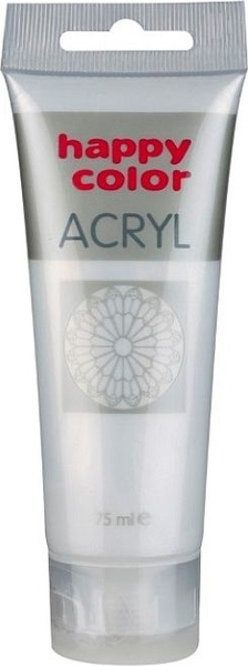 Fotoja e Ngjyrë Akrilike Happy Color, 75ml, e argjend