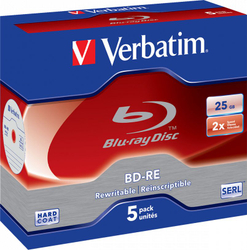 Fotoja e Disqe Verbatim BD-RE, 25GB, 2x, 5 copë