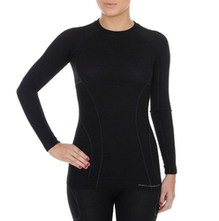 Fotoja e Maicë për femra Brubeck Active Wool LS12810, L, e zezë