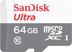 Fotoja e Kartë e memories SanDisk SDSQUNR-064G-GN3MN, MicroSDXC, 64 GB, Class 10