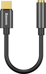 Fotoja e Përshtatës Baseus L54, USB-C, jack 3.5 mm, i zi
