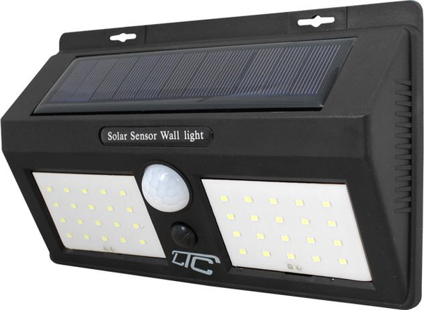 Fotoja e Llambë me panel diellor LED LTC, 8 W, 1000 lm, e zezë