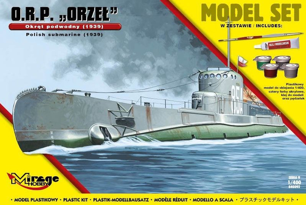 Fotoja e Set modeli Mirage ORP 'ORZEŁ' [Polish Submarine 1939] (MI/840092), 1:400