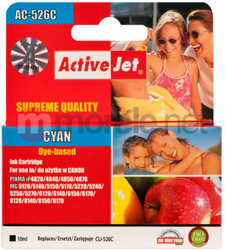 Fotoja e Ngjyrë printeri Activejet ACC-526CN, për Canon CLI-526C, 10 ml, cian