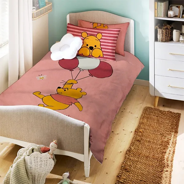 Fotoja e Kellef jorgani 100x135cm dhe kellef jasteku winnie pooh purple me yje