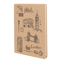 Fotoja e Fletore A5 Prograf London, Kraft, 100 fletë