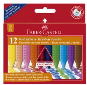 Fotoja e Set ngjyra qiri Faber-Castell Triangular Jumbo, 12 ngjyra