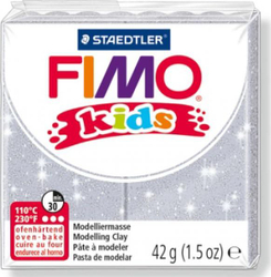 Fotoja e Plastike termoaktive argjilë për fëmijë Fimo, glitter argjend, 42g