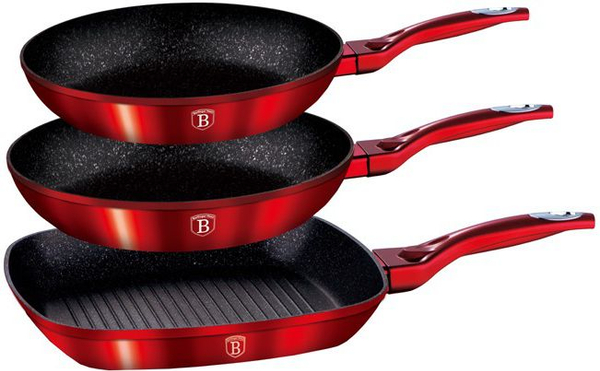Fotoja e Set tiganësh Berlinger Haus, 20, 24, 28cm, 3 copë, të kuqe