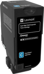 Fotoja e Toner Lexmark 74C2HCE, origjinal, cian
