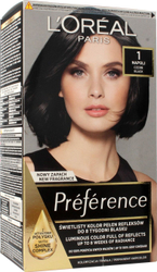 Fotoja e Ngjyrë për flokë L'Oreal Paris Preference, 1 Napoli Black, 72 ml