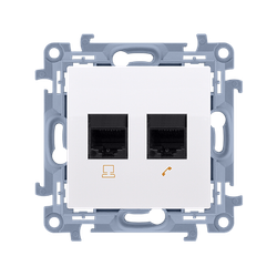 Fotoja e Prizë kompjuterike Kontakt-Simon RJ45, category 6, e bardhë