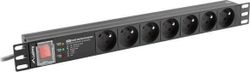 Fotoja e Shpërndarës elektrik Lanberg PDU PRO 19" 1U 16A 2m 7x 230V PL