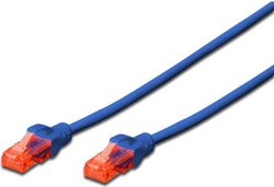 Fotoja e Kabllo rrjeti Digitus Patchcord, U-UTP, Cat6, 3m, e kaltër