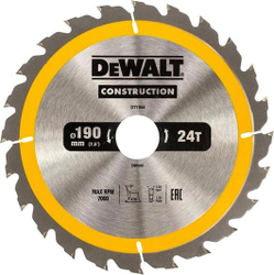 Fotoja e Sharrë rrethore për dru Dewalt (DT1944-QZ), 190x30mm, 24 dhëmbë
