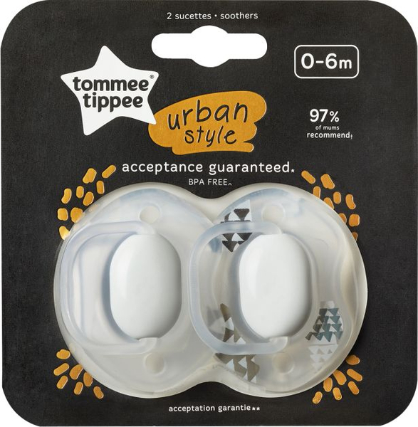 Fotoja e Memë Tommee Tippee Urban, 2 copë, të bardha