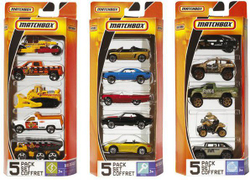 Fotoja e Set i makinave Mattel Matchbox, 5 copë, shumëngjyrëshe