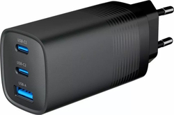 Fotoja e Karikues Gembird 3-port, 67W, GaN USB PowerDelivery, i zi