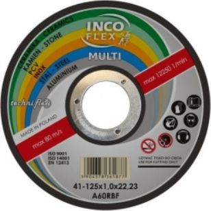 Fotoja e Disk prerës INCOFLEX, PVC, beton 125x1.0 mm (M415-125-1.0-22A60Rm)