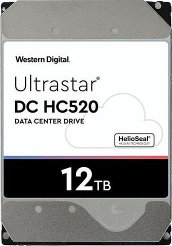 Fotoja e Disk HDD WD Western Digital Ultrastar DC HC520 (He12) 3.5', 12TB, 7200RPM SATA 6Gb/s 256MB