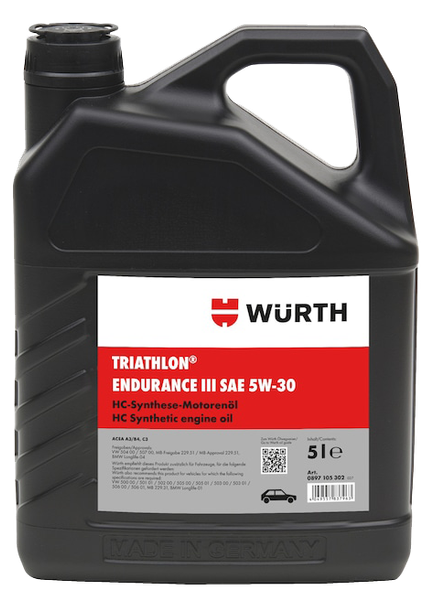 Fotoja e Vaj për motor Würth TRIATHLON, 5W30, 5L