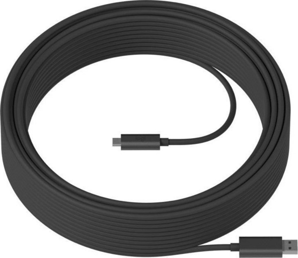 Fotoja e Kabllo Logitech, USB-A - USB-C, 10m, AOC 10 Gb/s, e zezë