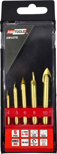 Fotoja e Maja turiele AWTools AW42710 për qelq dhe qeramikë, 4-10 mm, 5 copë