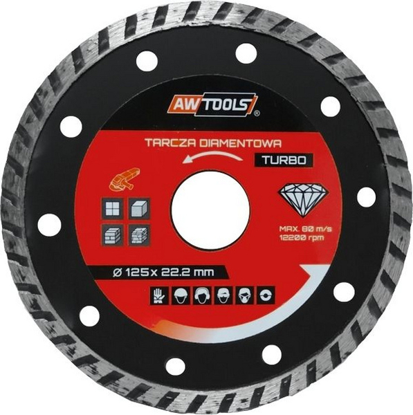 Fotoja e Disk gërryes diamanti AWTools Turbo 230 x 22.2mm