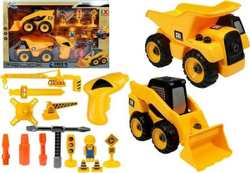 Fotoja e Set LeanToys - Mjetet e ndërtimit, të portokallta
